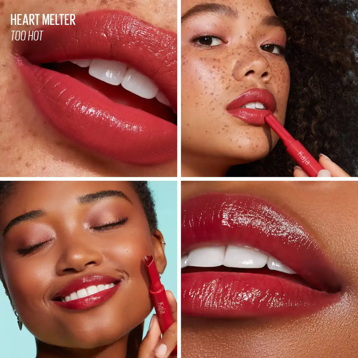 Kaja Heart Melter Gloss Stick in Too Hot glossy shade