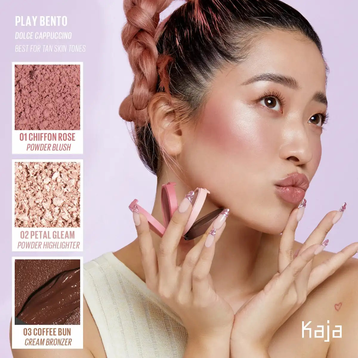 Kaja Play Bento Face Palette palette with built-in mirror