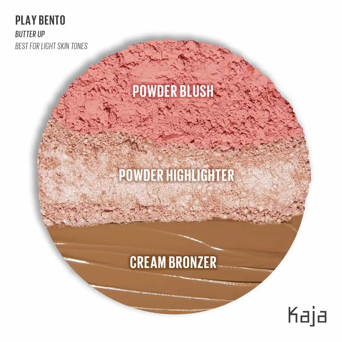 Kaja Play Bento Face Palette Butter Up swatches