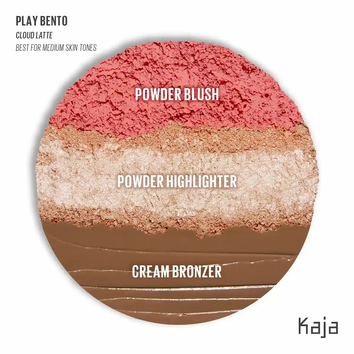 Kaja Play Bento Face Palette Cloud Latte swatches