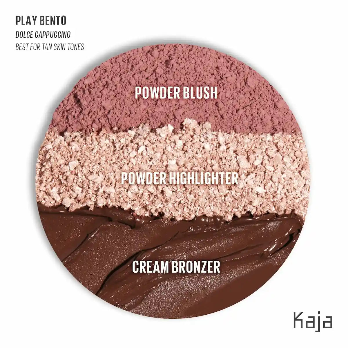 Kaja Play Bento Face Palette Dolce Cappuccino swatches
