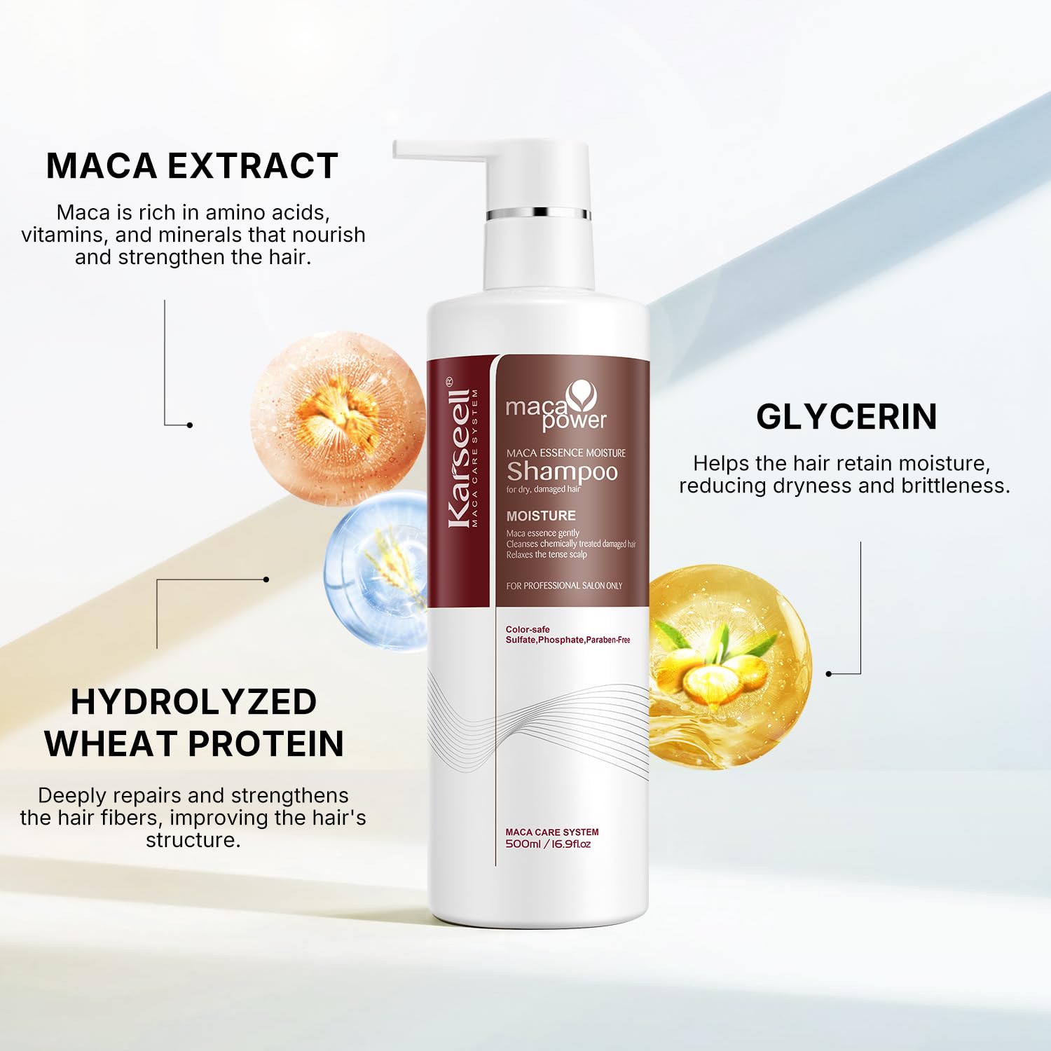 Argan oil-infused formula for dry, damaged hair