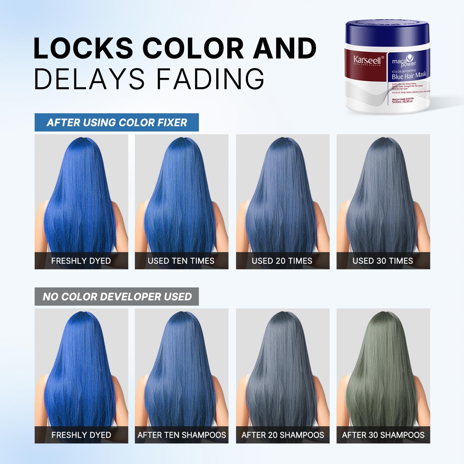 Apply to clean damp hair, leave 5-10 minutes, then rinse