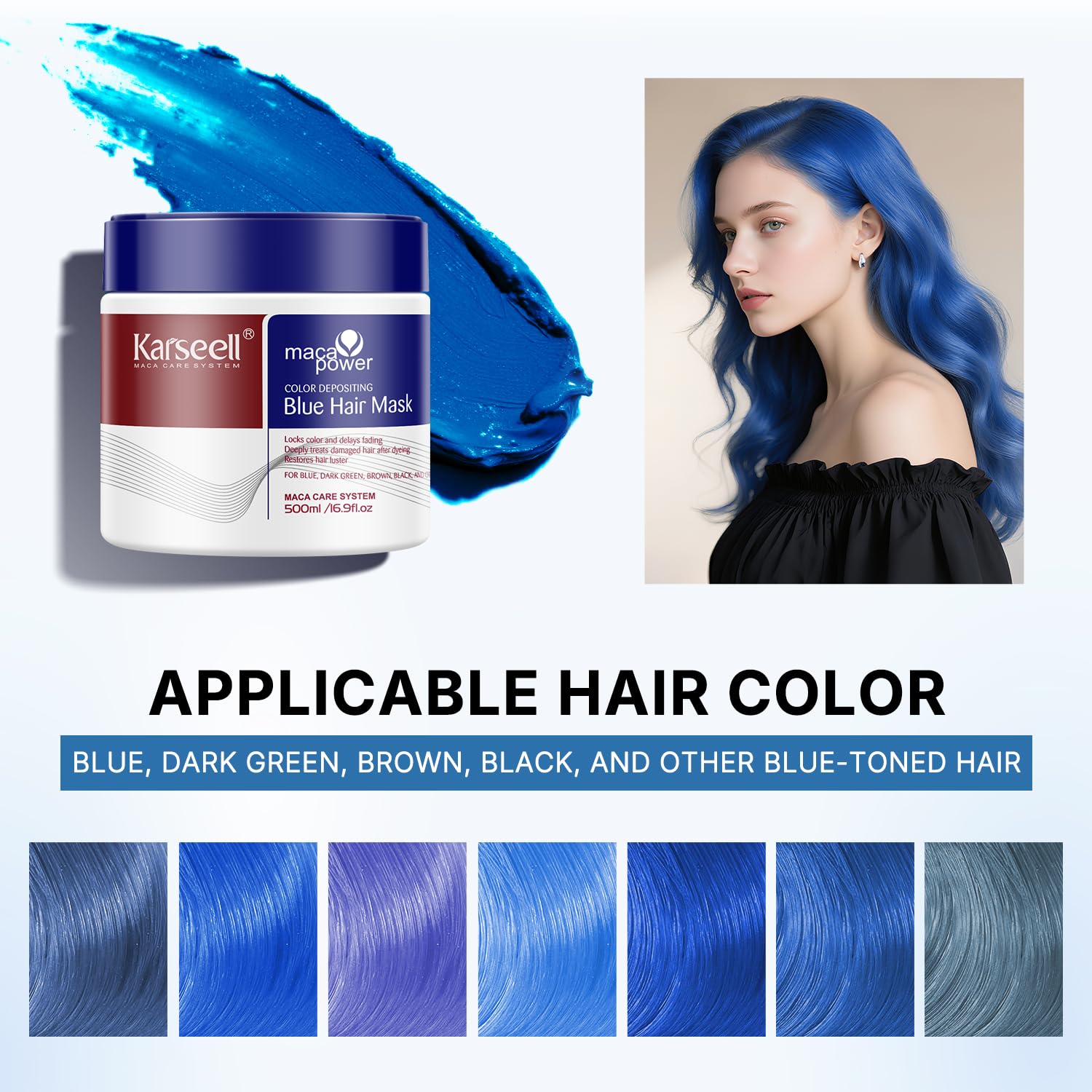 Nourishes hair while depositing colour
