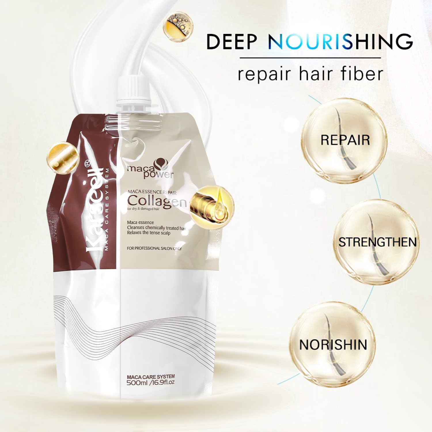 Collagen-rich treatment in a convenient sachet