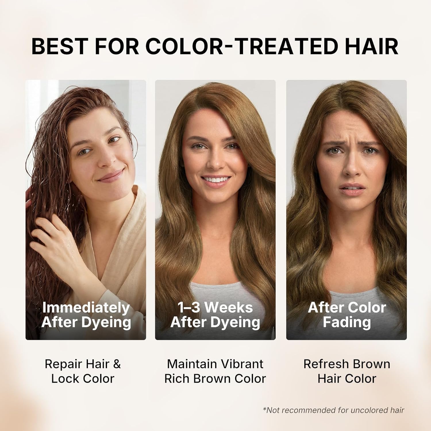 Apply to clean damp hair, leave 5-10 minutes, then rinse