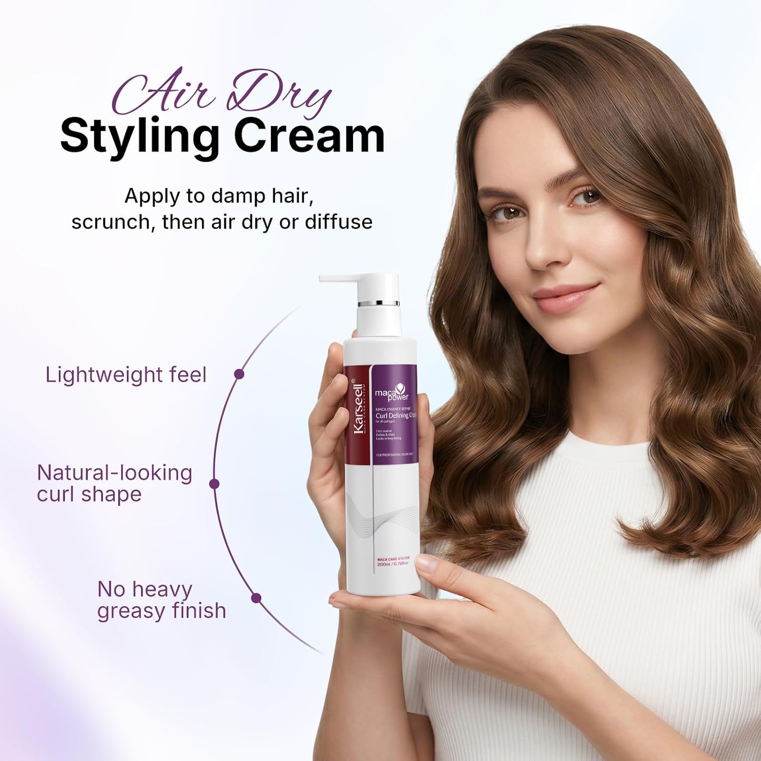 Tames frizz for smooth, bouncy curls