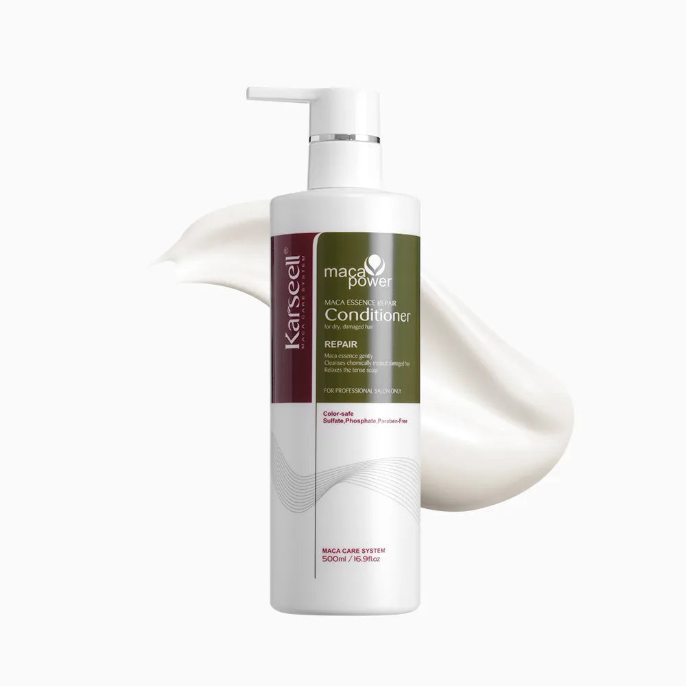 Enriched with collagen and argan oil for damaged hair