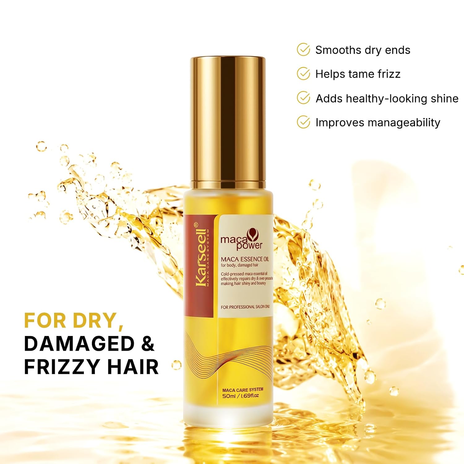 Helps repair split ends and damaged hair