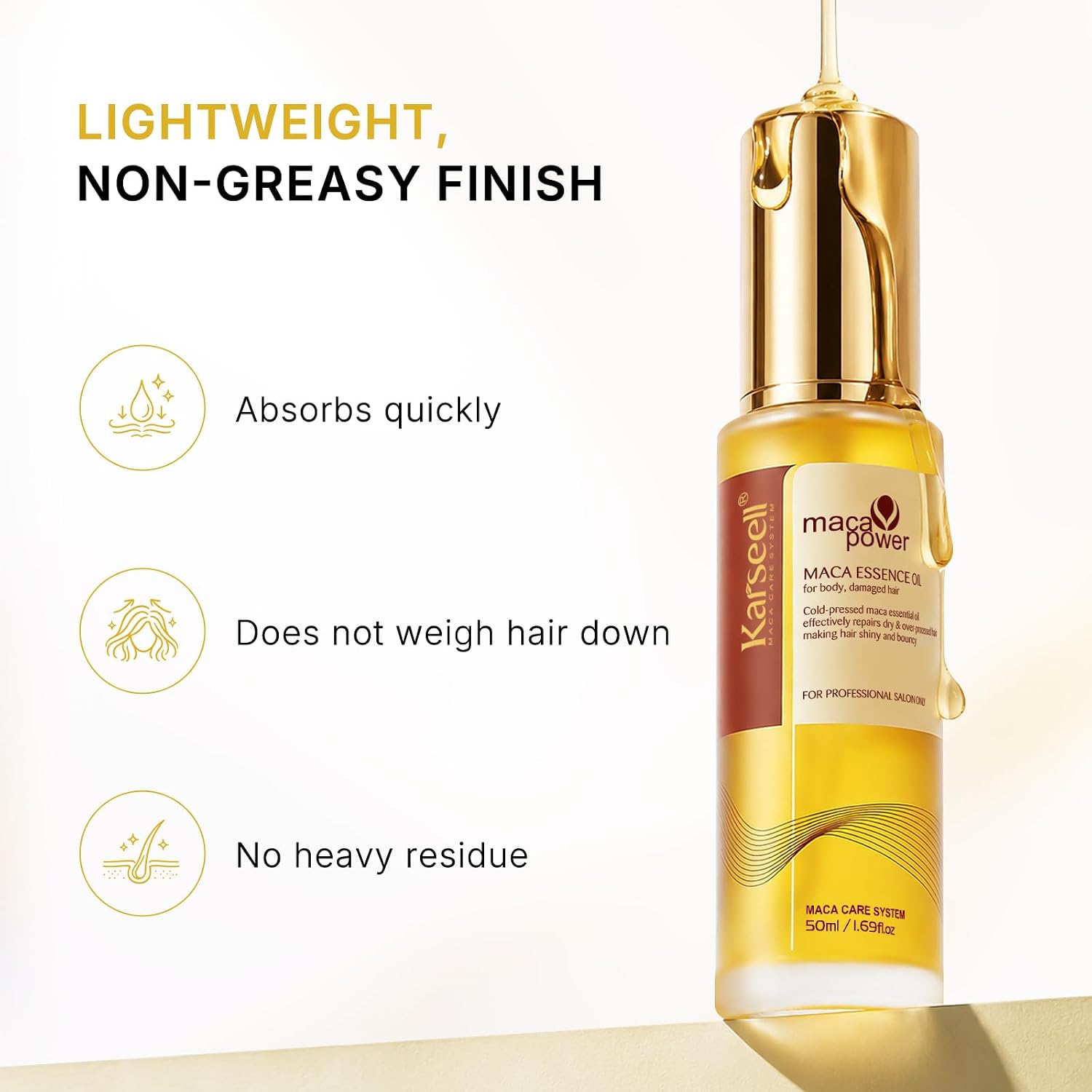 Adds intense shine and softness