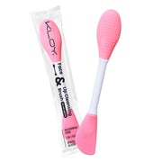 Kloy Silicone Face Mask Applicator & Lip Cleansing Brush (Light Pink) — dual-ended silicone mask applicator and lip brush