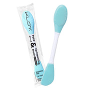 Kloy Silicone Face Mask Applicator & Lip Cleansing Brush (Turquoise) — dual-ended silicone mask applicator and lip brush
