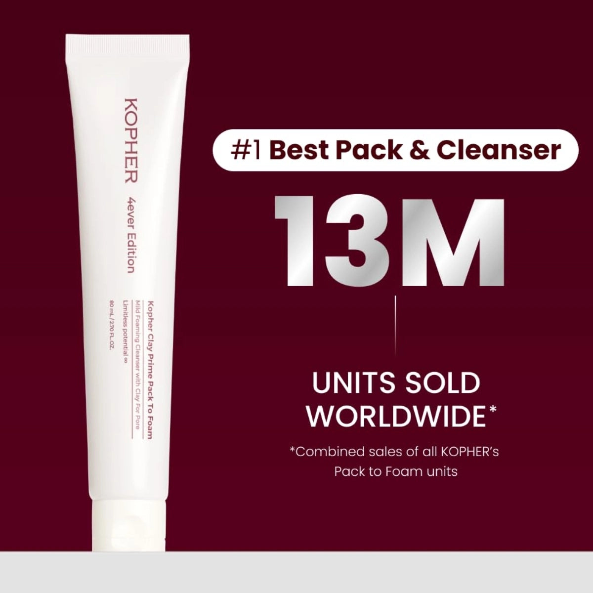 2-in-1 clay pack and foam that purifies pores and controls excess oil