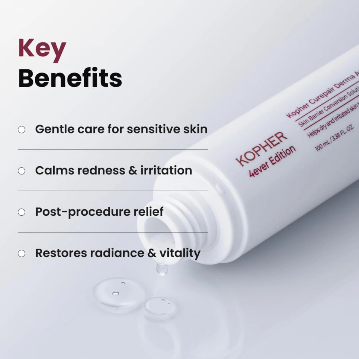 Growth factors and soothing botanicals help repair and strengthen skin