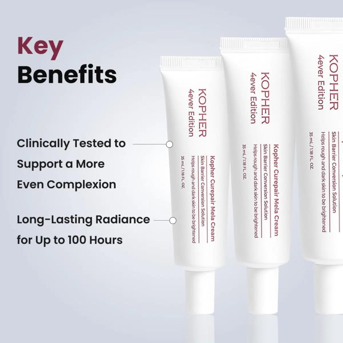 Skin looks brighter, smoother and more even with continued use