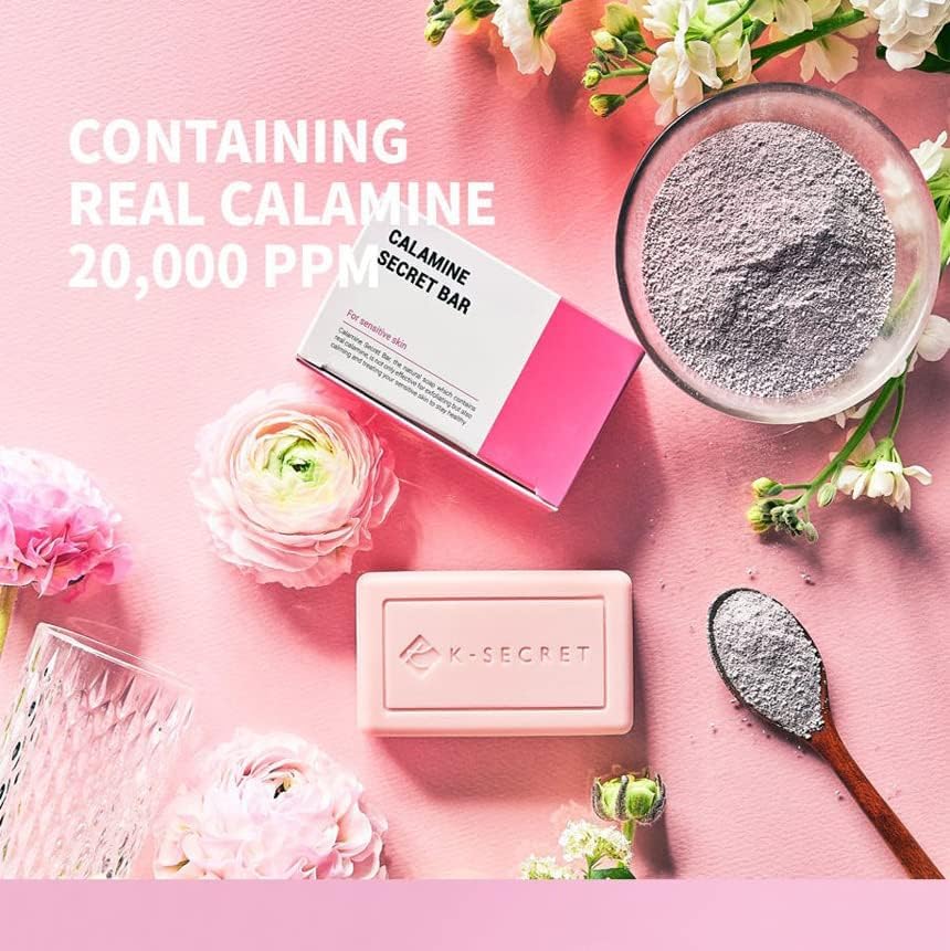 K-SECRET Calamine Secret Bar — gently cleanses and soothes blemish-prone skin