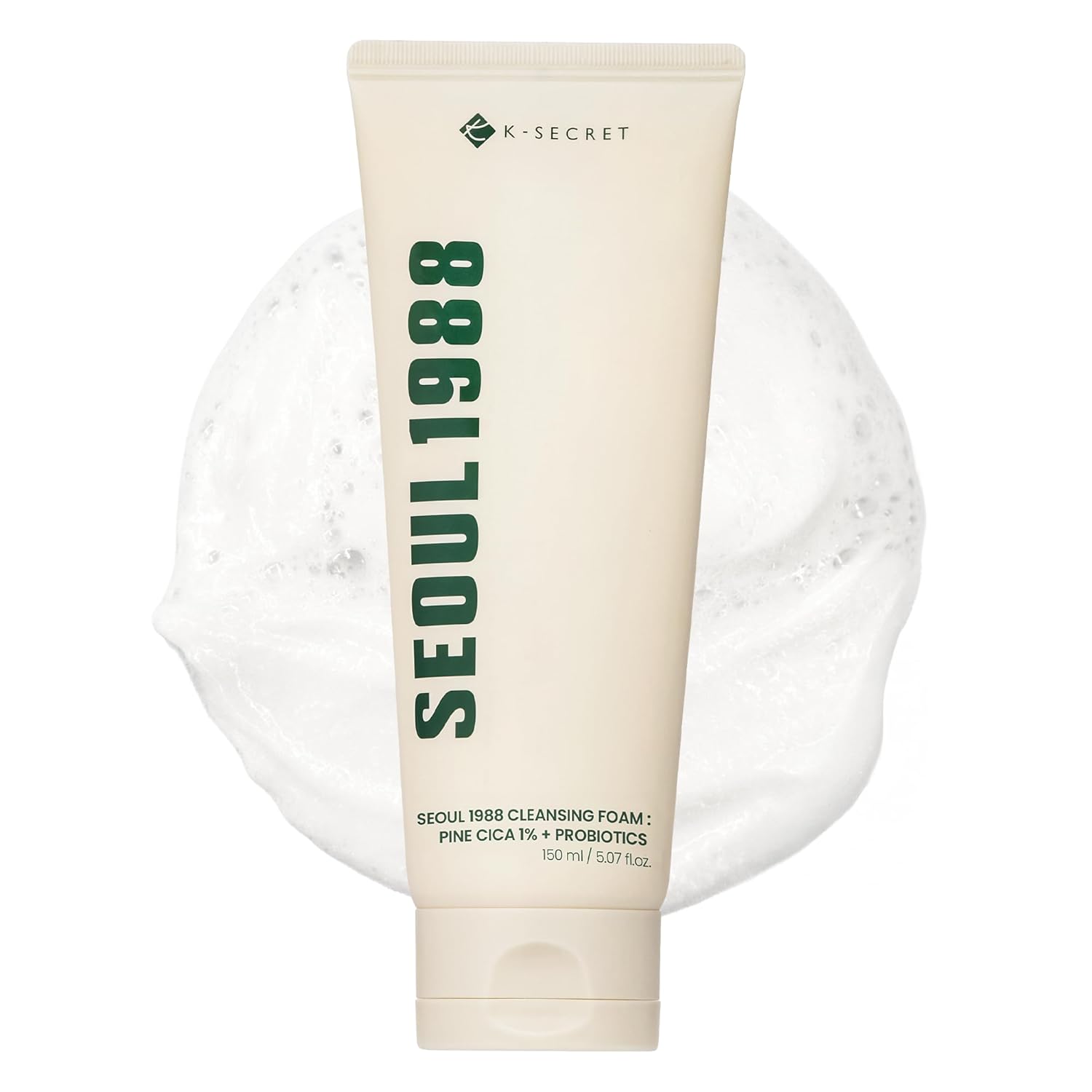 K-SECRET Seoul 1988 Cleansing Foam Pine Cica 1% + Probiotics — pine cica probiotics cleansing foam