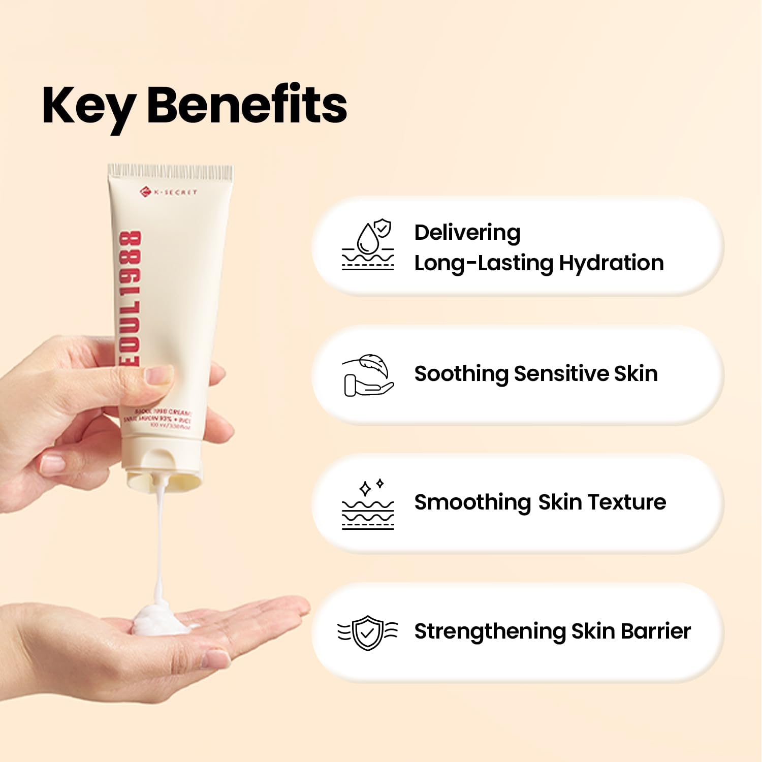 K-SECRET Seoul 1988 Cream Snail Mucin 93% + Rice — rice extract brightens for a healthy glow