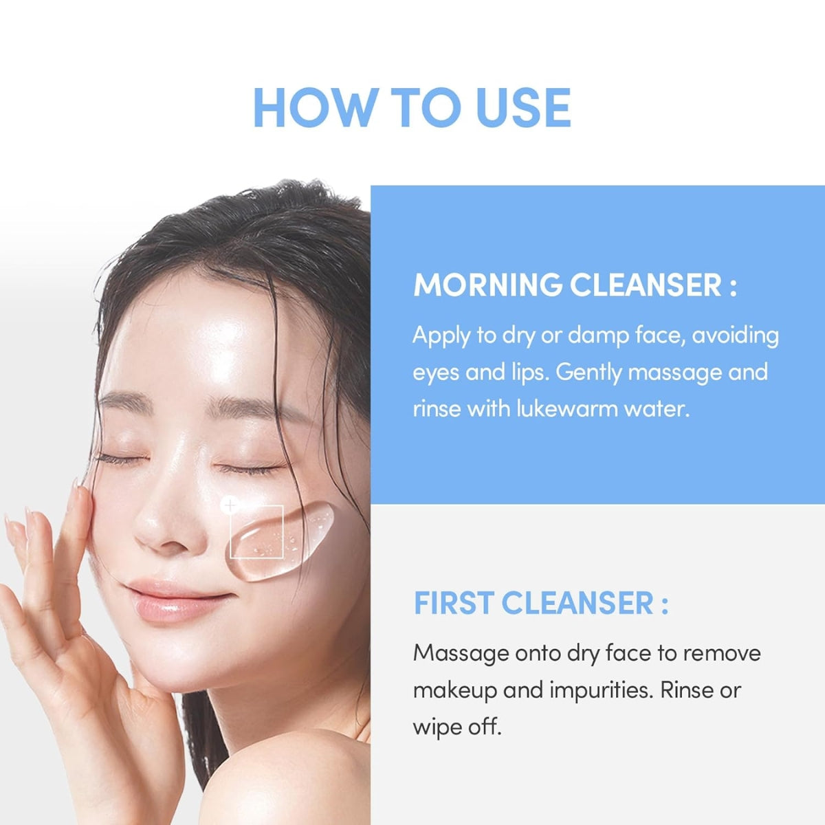 How to use LAGOM Cellup Gel To Water Cleanser step by step