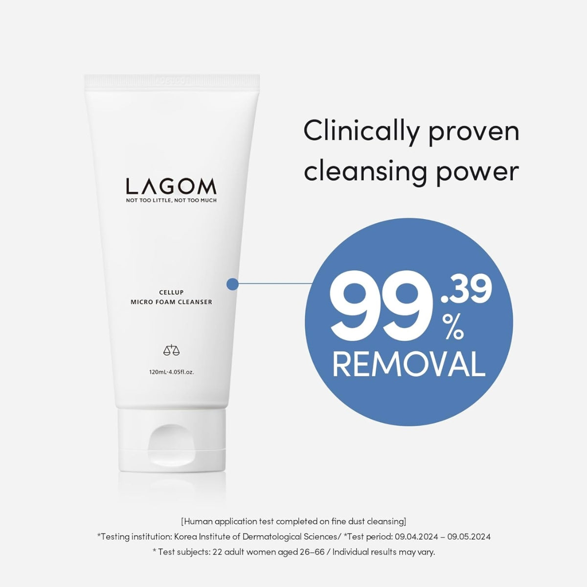 LAGOM Cellup Micro Foam Cleanser rich micro foam texture close-up