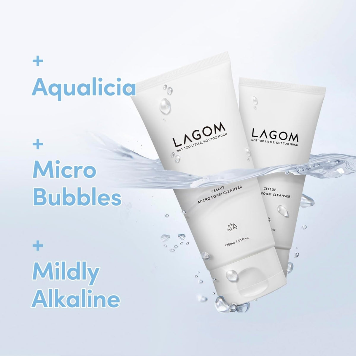 LAGOM Cellup Micro Foam Cleanser - Korean deep pore micro foam facial cleanser