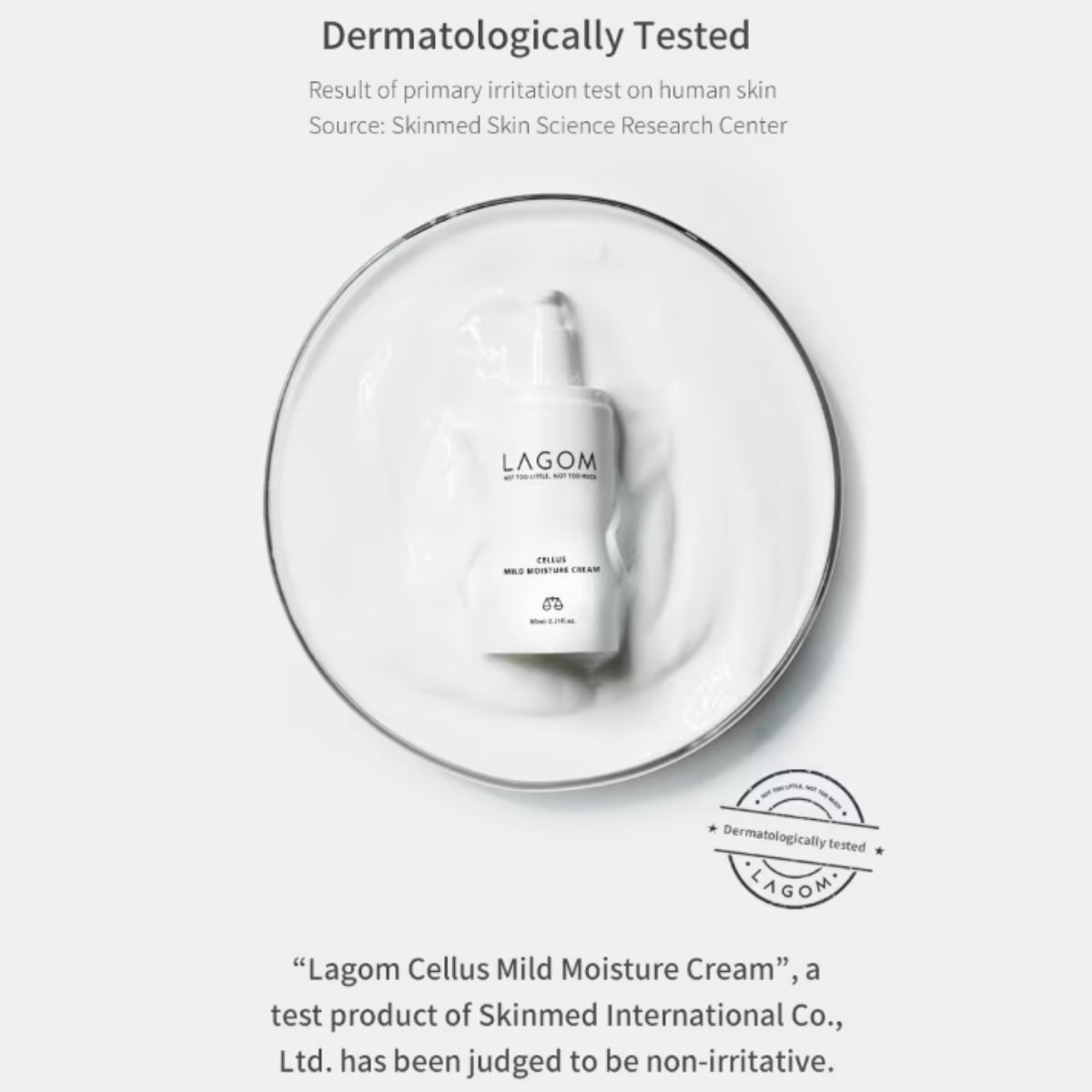 LAGOM Cellus Mild Moisture Cream lightweight cream texture close-up