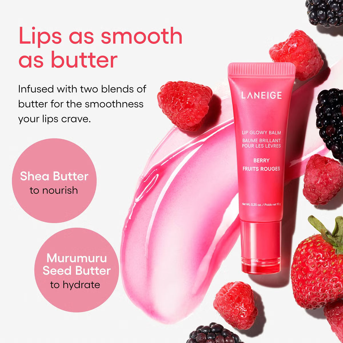 LANEIGE Lip Glowy Balm Berry — glowy balm texture