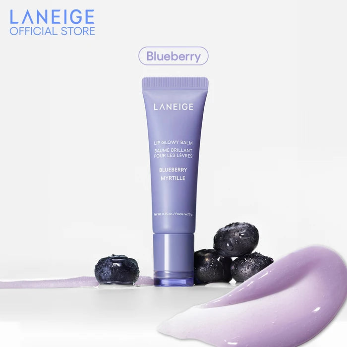 LANEIGE Lip Glowy Balm Blueberry — glossy hydrated lips