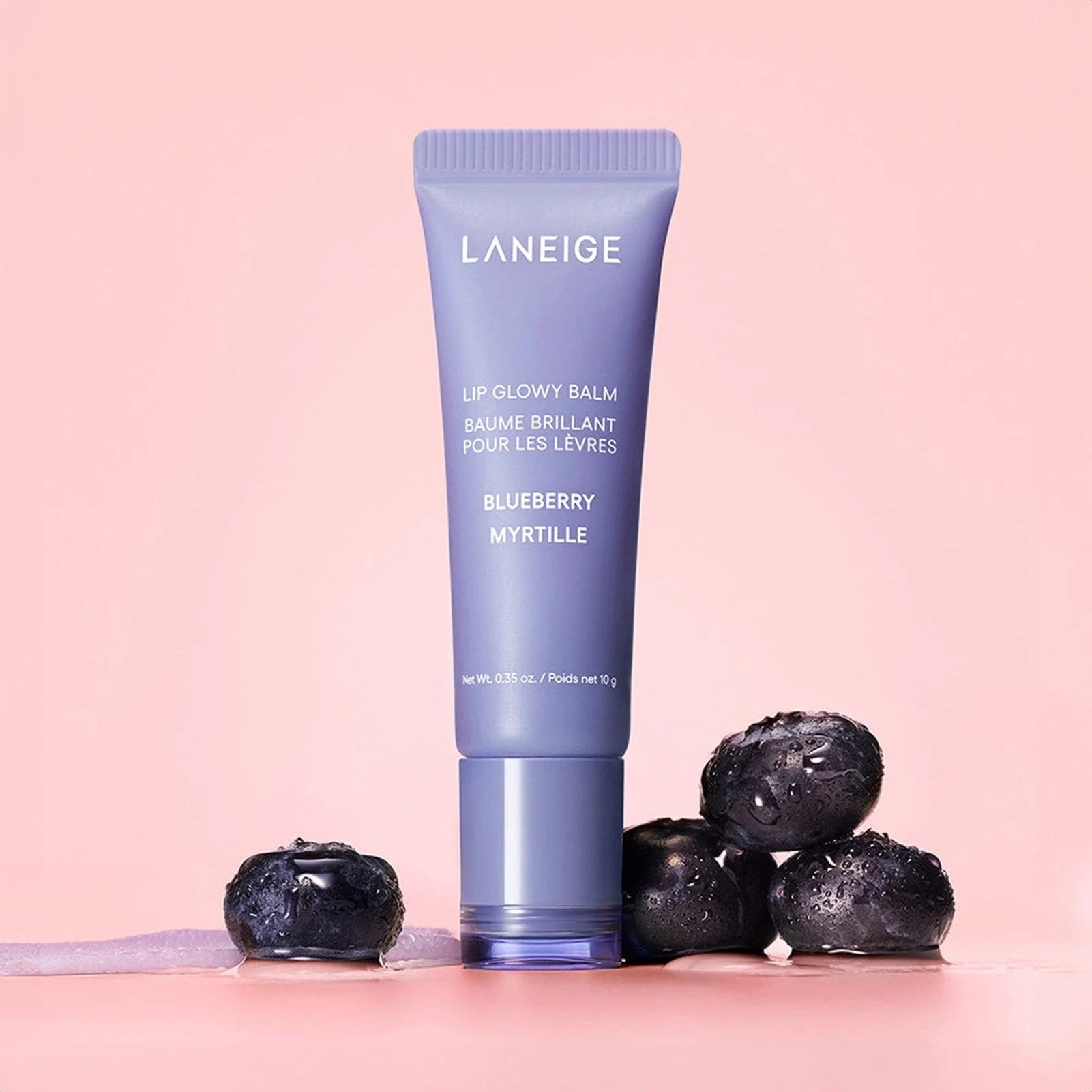 LANEIGE Lip Glowy Balm Blueberry — glowy balm texture