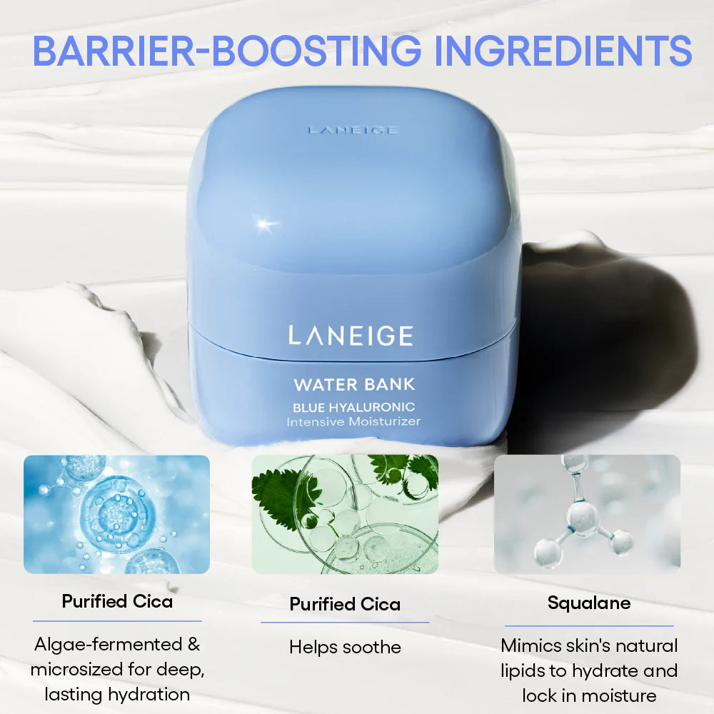 LANEIGE Water Bank Blue Hyaluronic Intensive Moisturizer — application