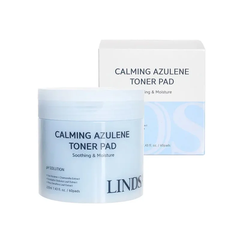 LINDSAY Calming Azulene Toner Pad — calming azulene toner pads