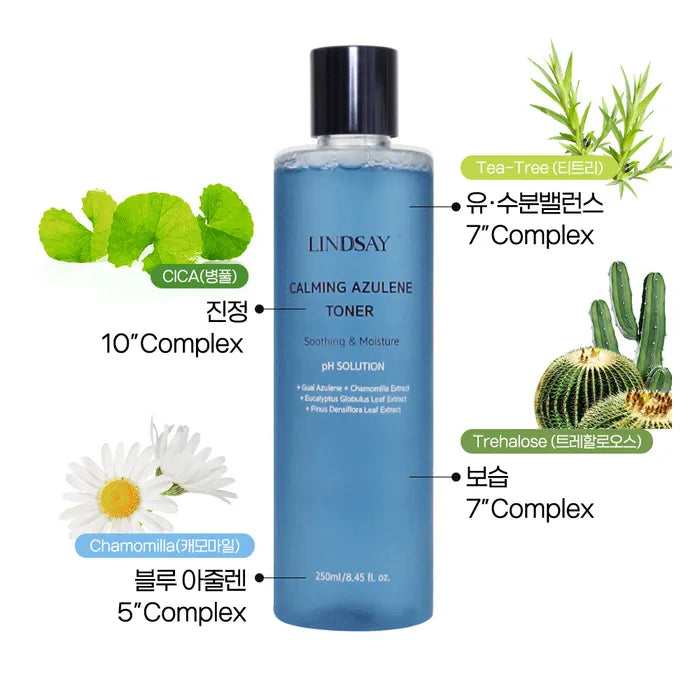 LINDSAY PH Solution Calming Azulene Toner — calming azulene hydration toner