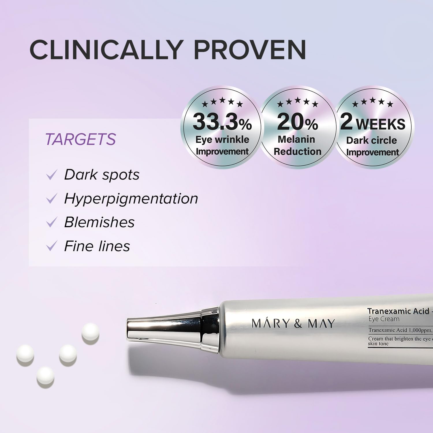 Mary&May Glutathione Eye Cream Special Set — glutathione brightens the look of the eye area