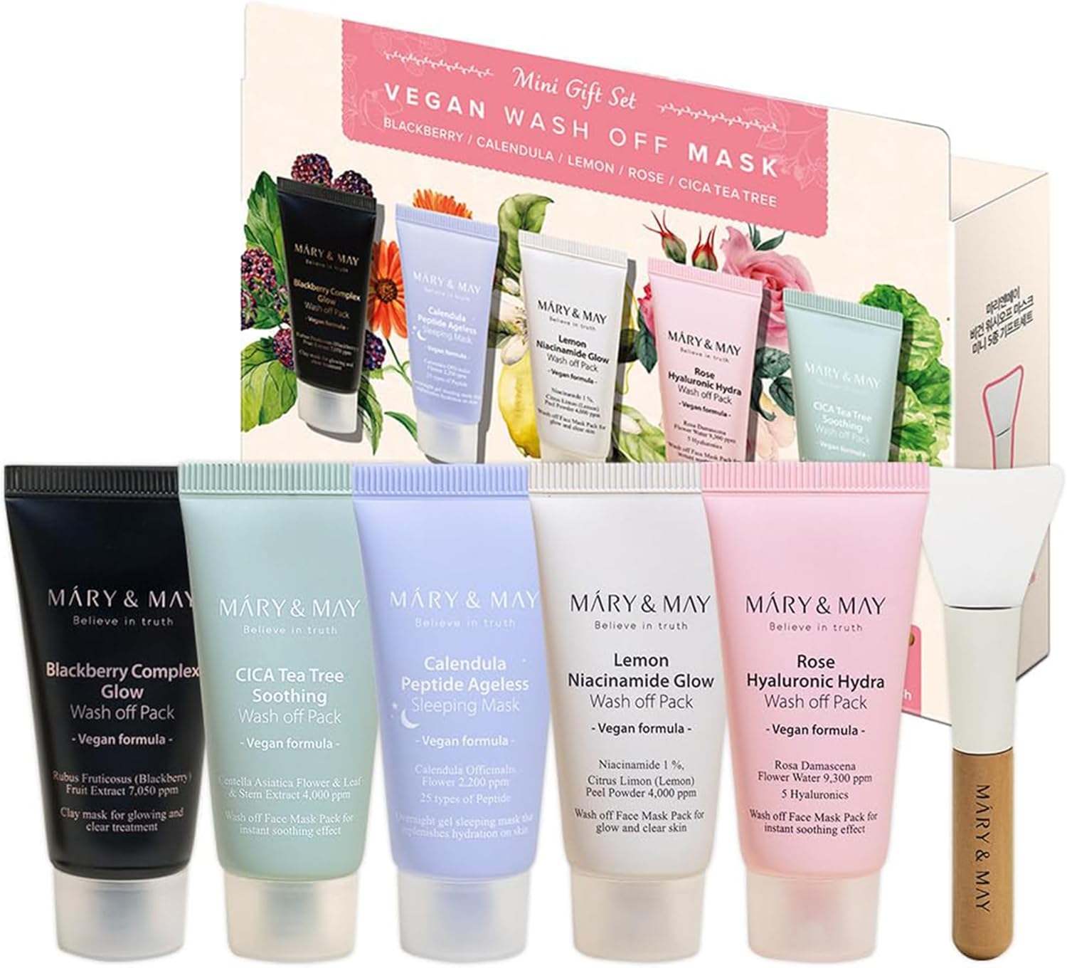 Mary&May Vegan Wash Off Mask Mini Gift Set — vegan wash-off mask mini gift set