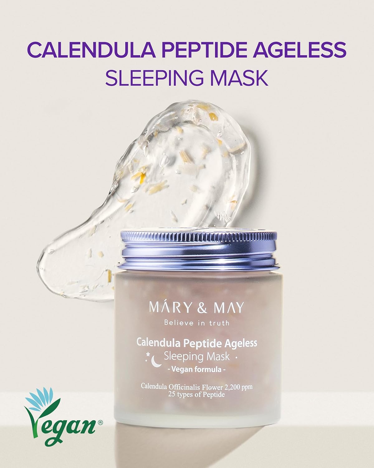 Mary&May Calendula Peptide Ageless Sleeping Mask — peptides smooth the look of fine lines