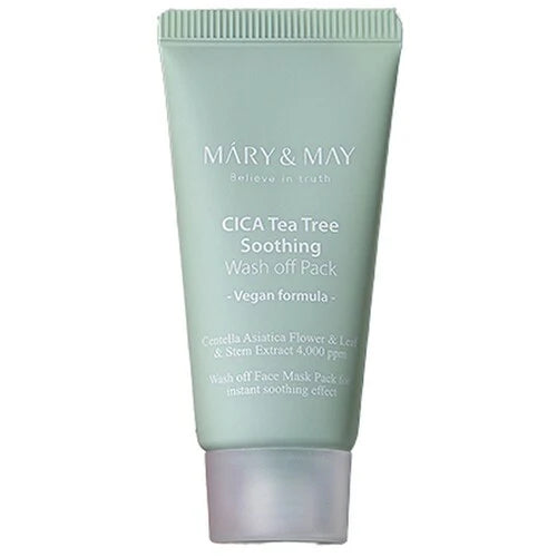 Mary&May CICA Tea Tree Soothing Wash Off Pack — CICA tea tree soothing wash-off mask