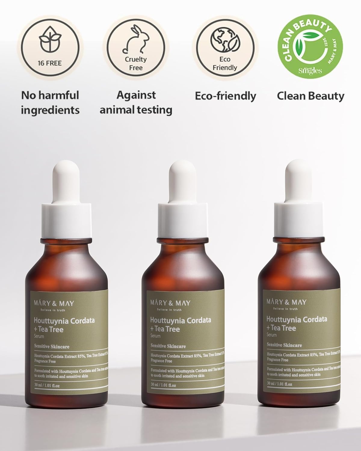 Mary&May Houttuynia Cordata + Tea Tree Serum — powered by houttuynia cordata and tea tree