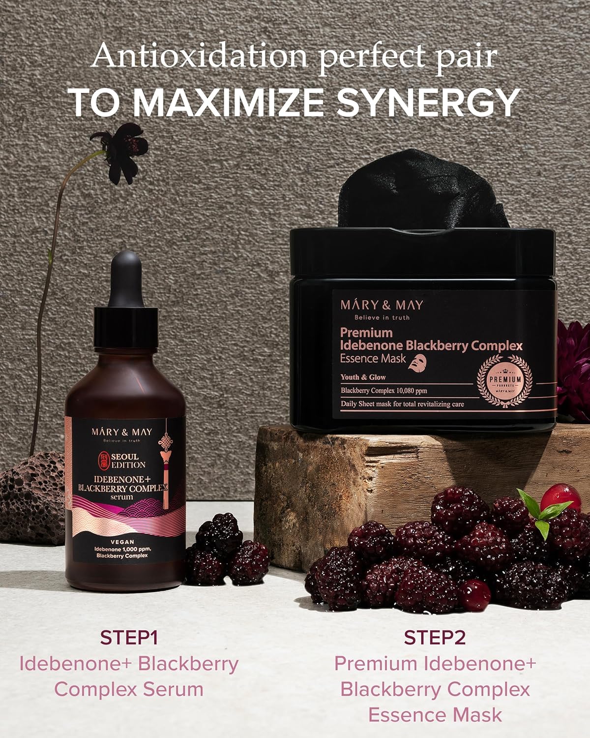 Mary&May Idebenone + Blackberry Complex Serum — powered by idebenone and blackberry complex