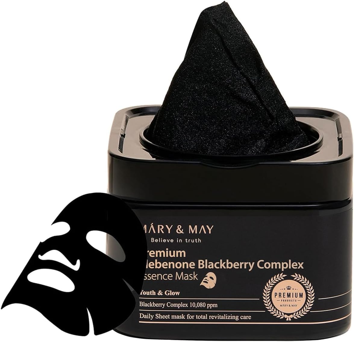 Mary&May Premium Idebenone Blackberry Complex Ampoule Mask — premium idebenone ampoule mask