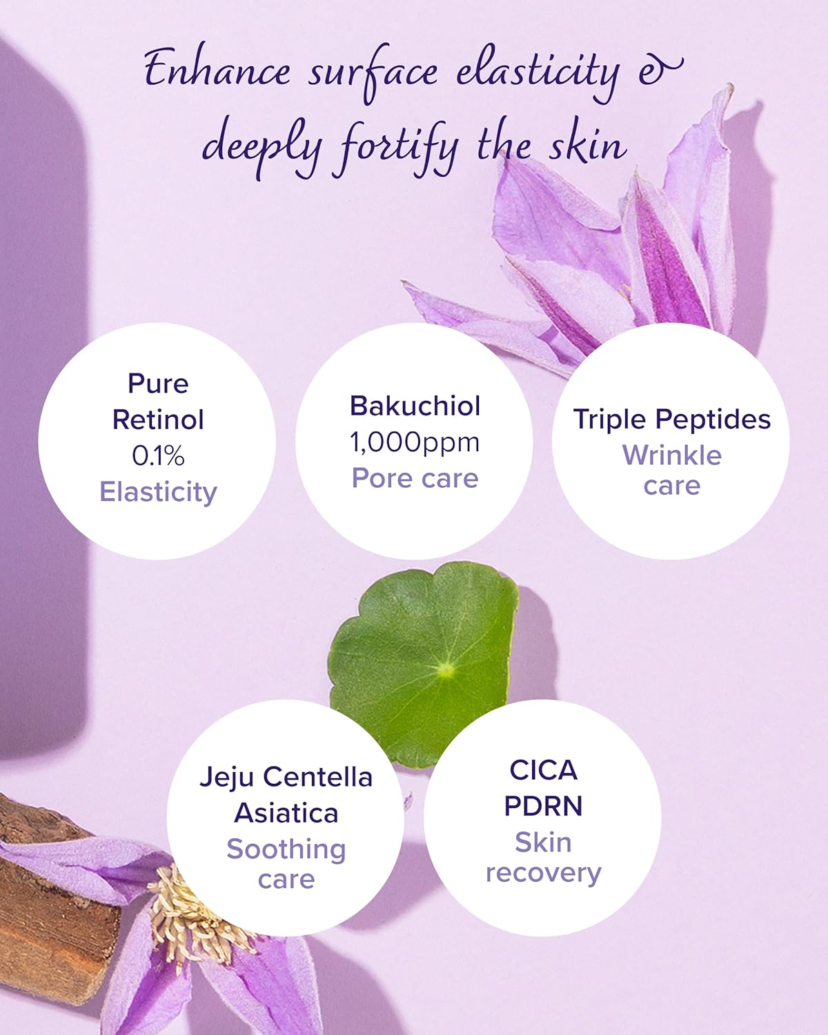 Mary&May Retinol 0.1% Bakuchiol CICA Serum — CICA soothes and calms skin