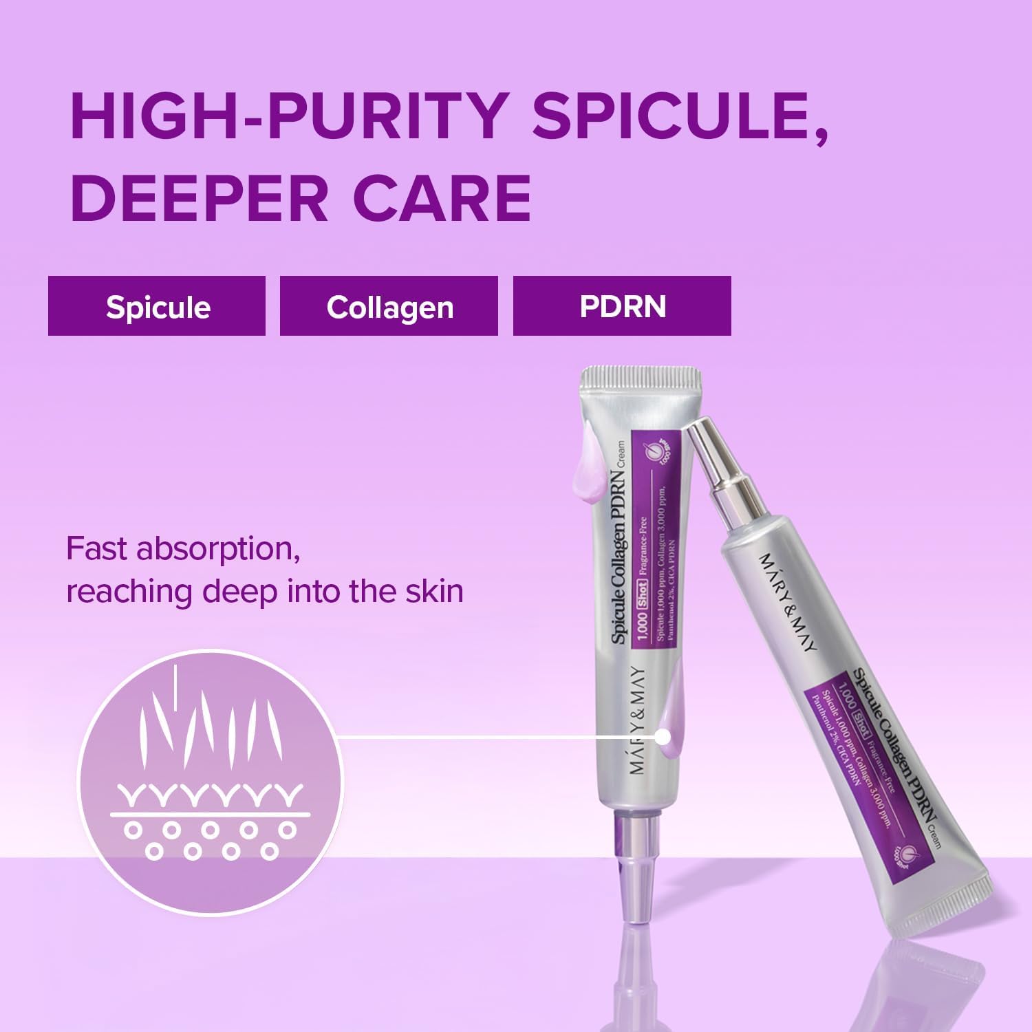 Mary&May Spicule Collagen PDRN Cream — plumps skin for a bouncy, supple look