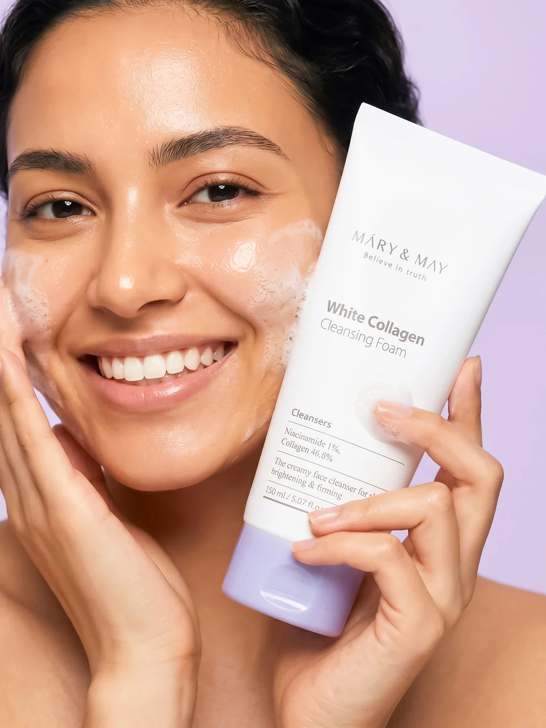 Mary&May White Collagen Cleansing Foam — gently cleanses away impurities