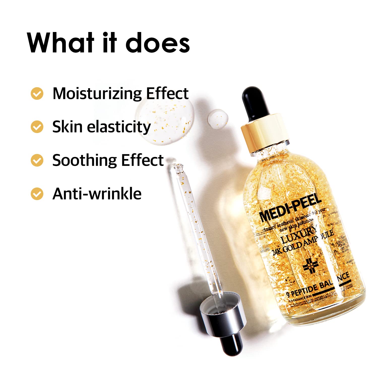 MEDI-PEEL Luxury 24K Gold Ampoule — helps smooth the look of fine lines