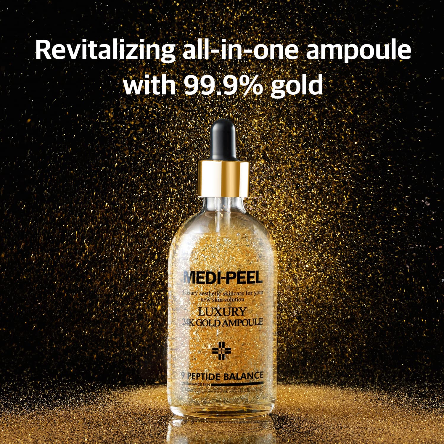 MEDI-PEEL Luxury 24K Gold Ampoule — 24K gold boosts a luxurious, radiant glow