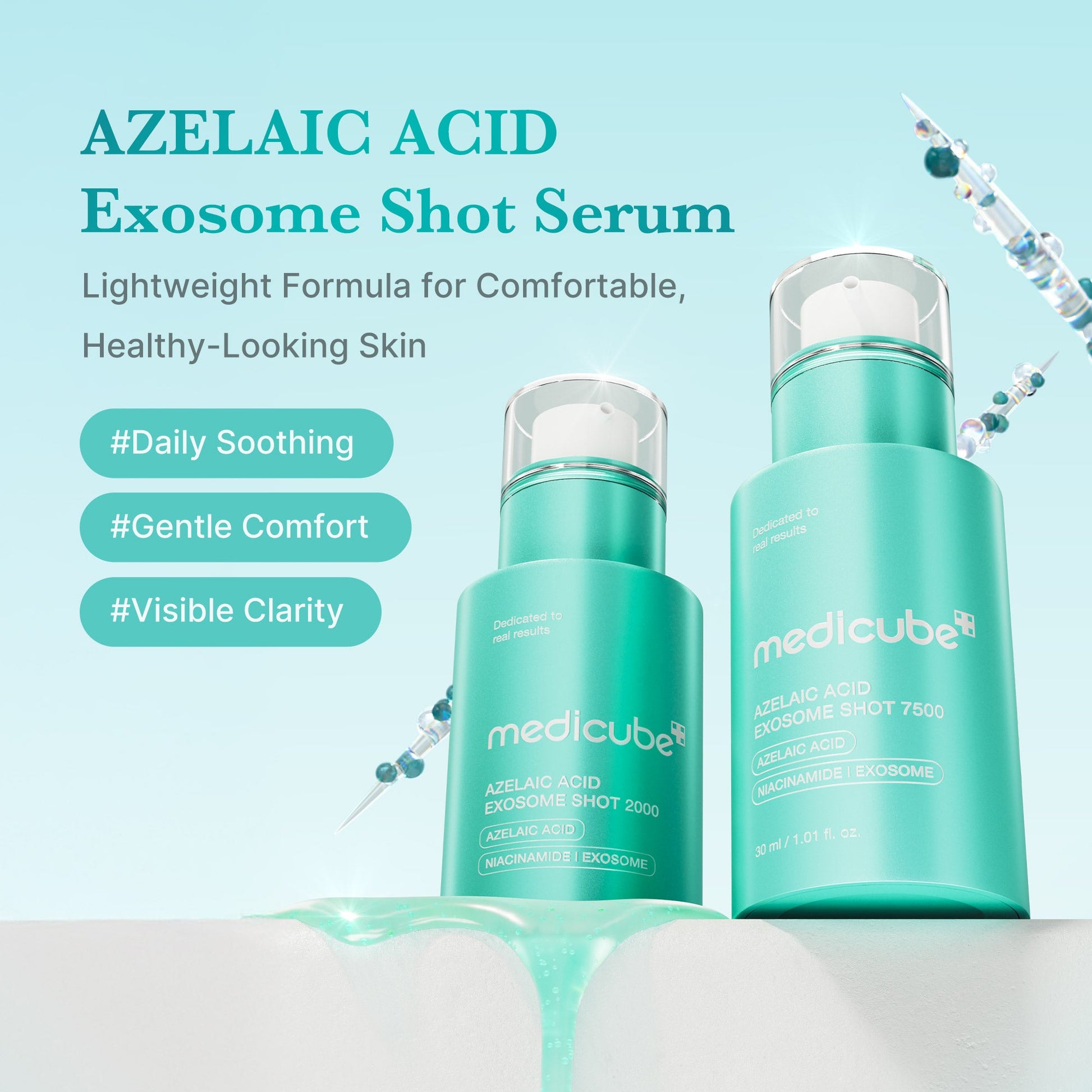 Strong exosome ampoule with 15 million exosomes, azelaic acid and 5% niacinamide