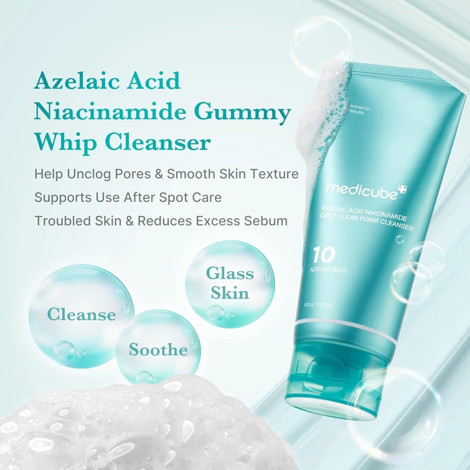 Azelaic Acid Niacinamide Deep Cleansing Foam with azelaic acid and niacinamide