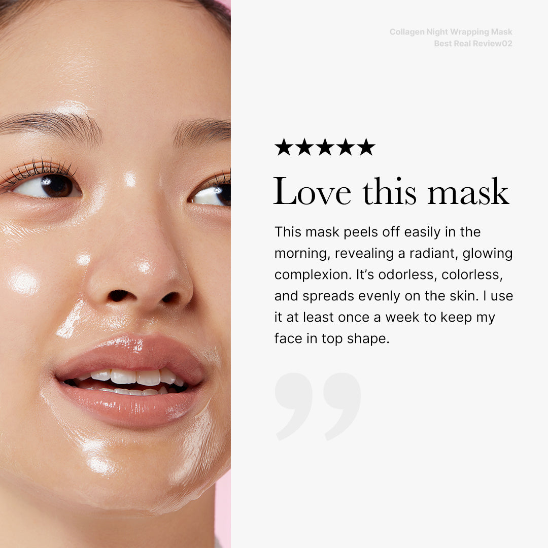 Apply as the last PM step, peel off in the morning for plumper, firmer-looking skin