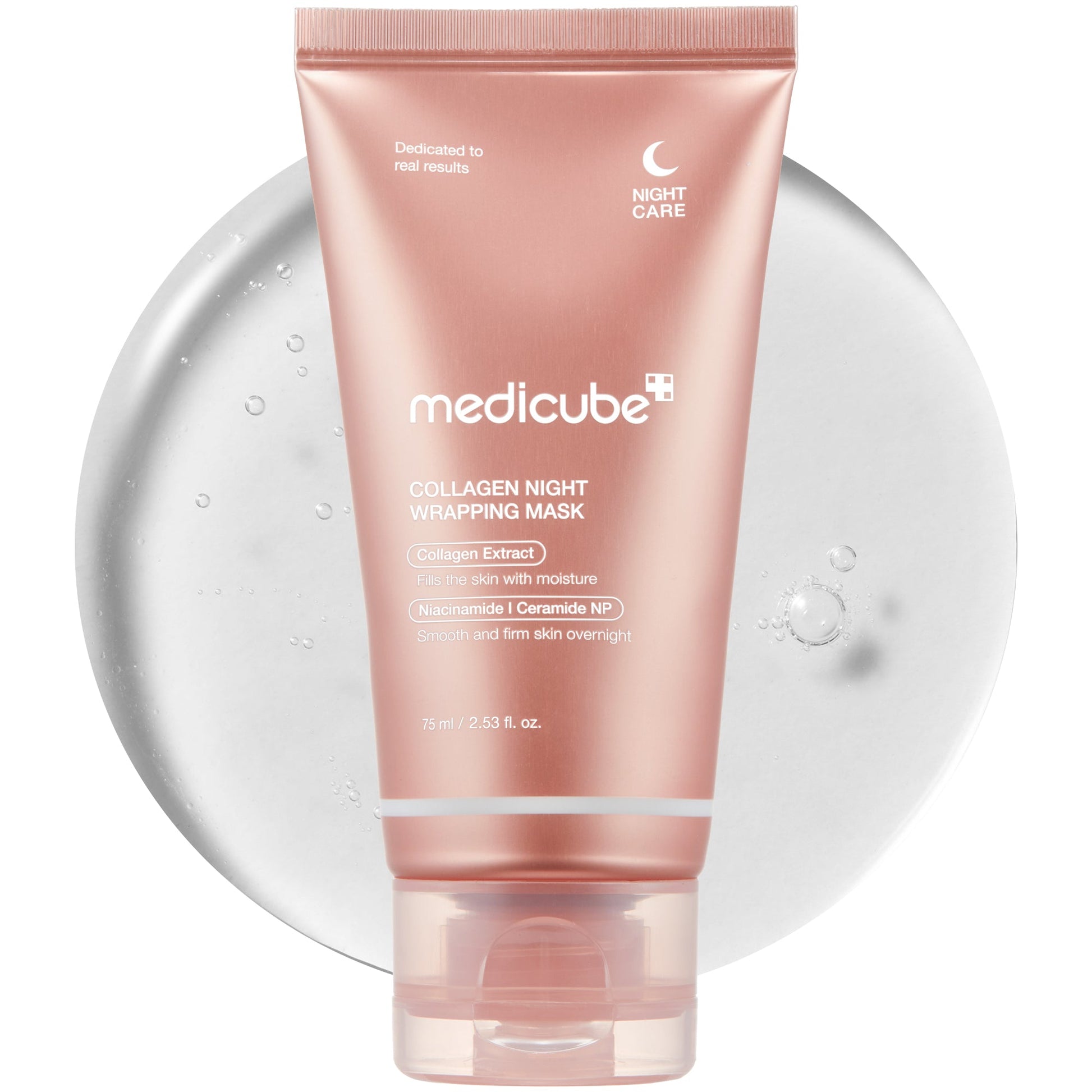 Medicube Collagen Night Wrapping Mask 75ml, a Korean overnight peel-off collagen film mask
