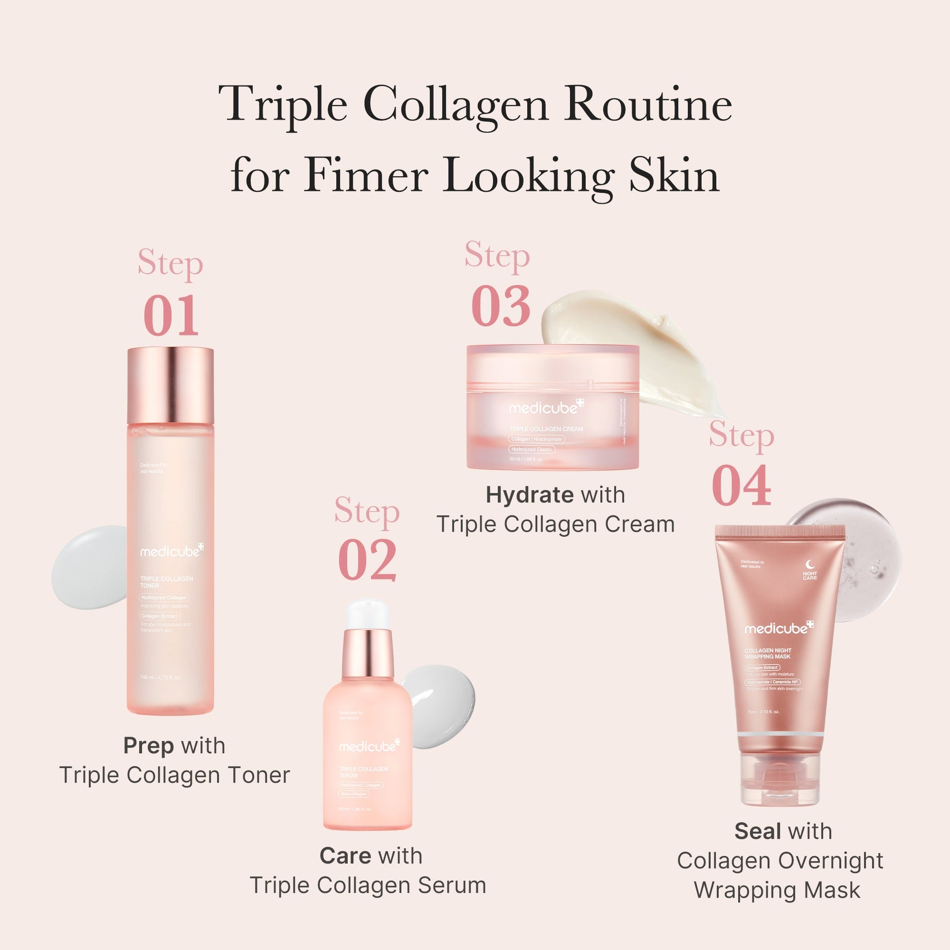 Korean collagen serum ideal for dry and mature skin wanting bounce and glow