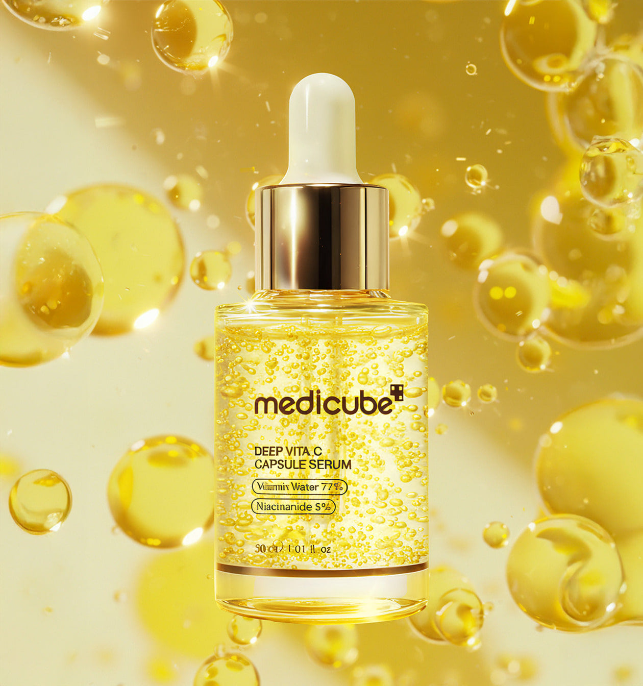 Pure vitamin C capsule serum that targets the look of dark spots and uneven tone